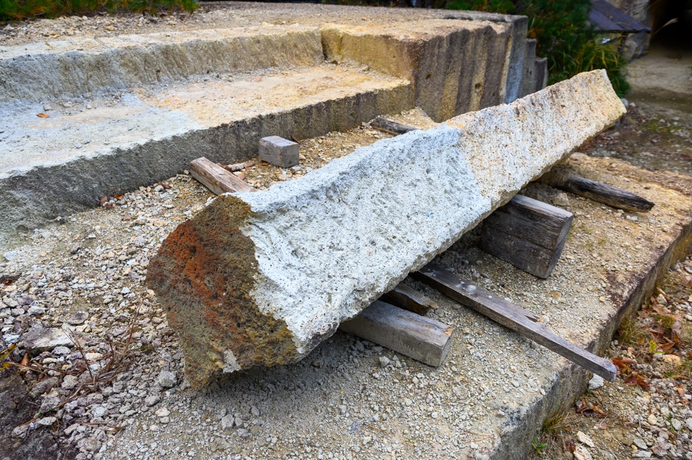 石切場で切り出された「高畠石」